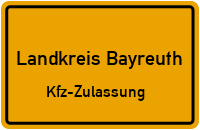 Zulassungstelle Landkreis Bayreuth
